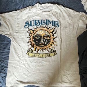 White sublime band tee shirt